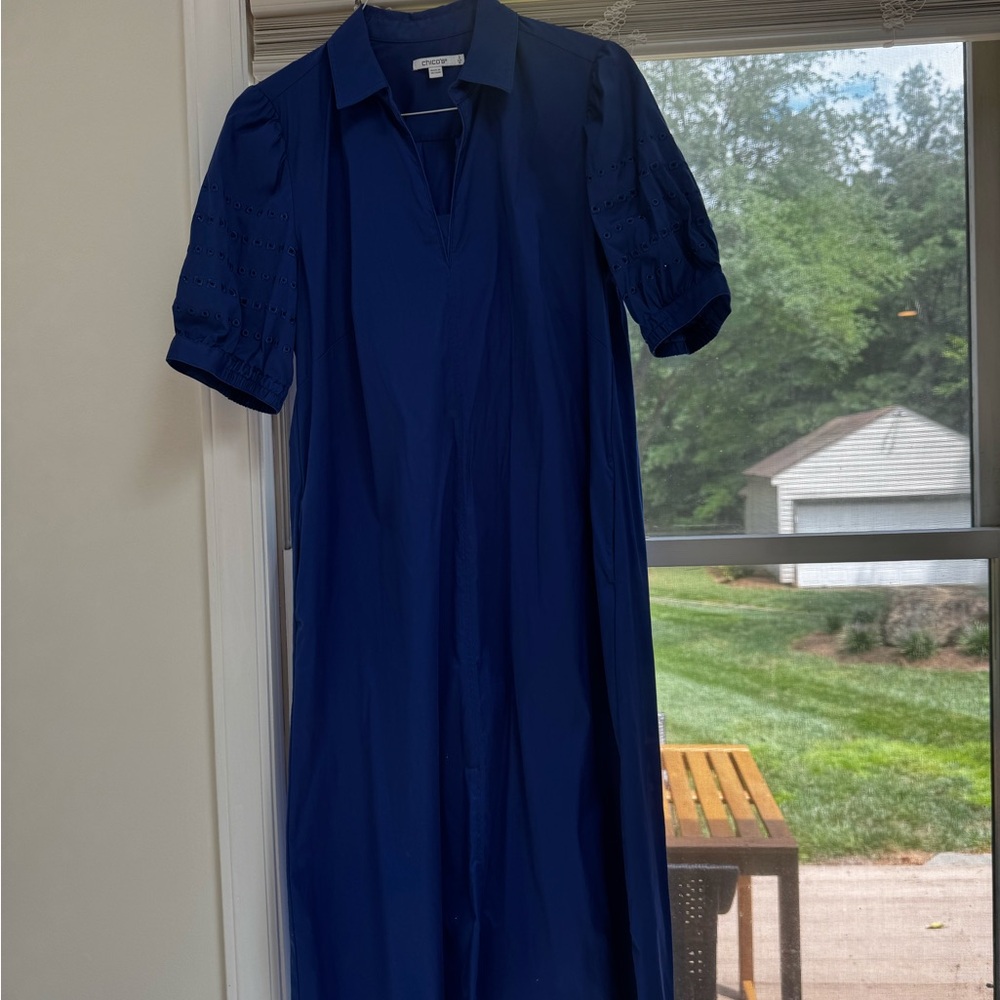 Chico's Deep Blue Midi Dress